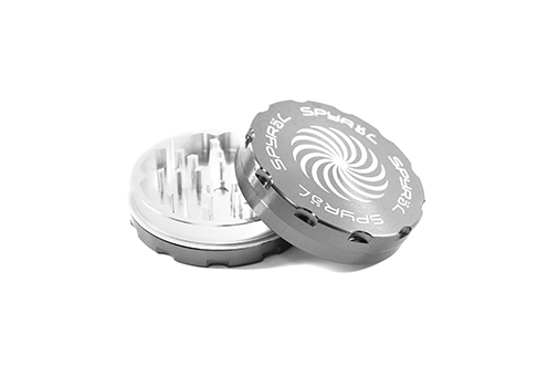 GRINDER SPYRAL 2 PARTS 40MM DARK SILVER XXXXXX