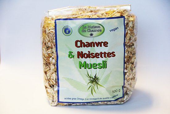 MUESLI HN CHANVRE ET NOISETTES BIO 500gr