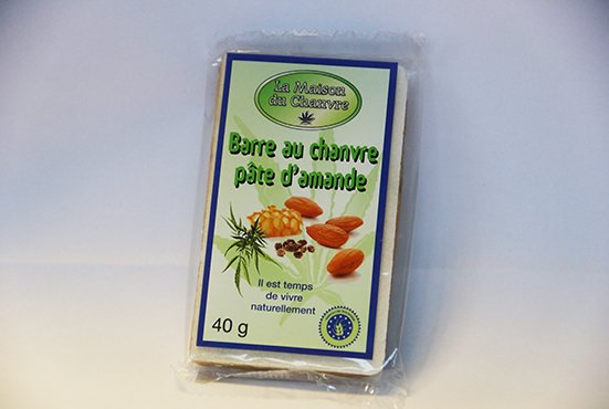 BARRE AU CHANVRE FRUITS SECS AMANDE BIO 40gr